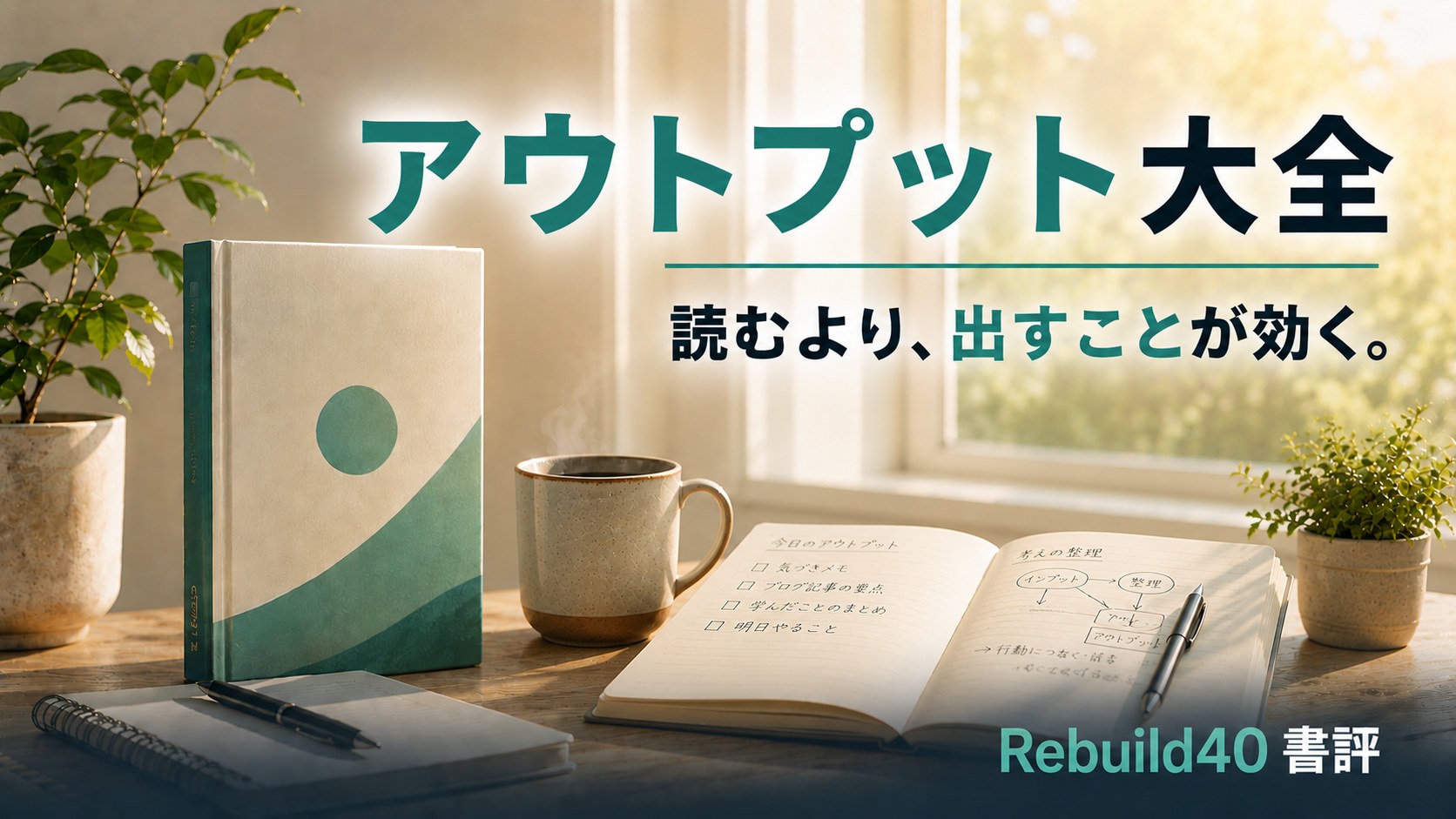 アウトプット大全・読むより出すことが効くと学ぶ40代の実践を象徴する書評アイキャッチ