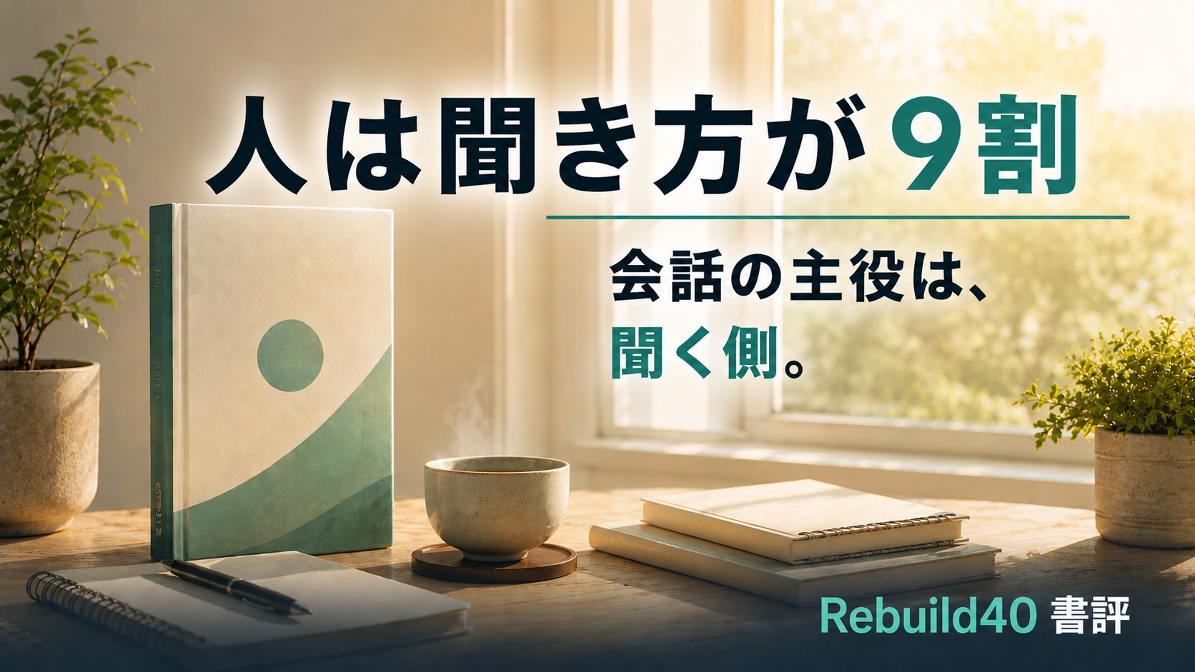人は聞き方が9割・会話の主役は聞く側だと学ぶ40代を象徴する書評アイキャッチ