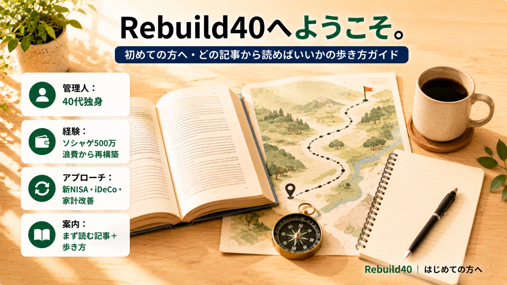 Rebuild40へようこそ・初めての方への歩き方ガイド・地図とコンパスの象徴